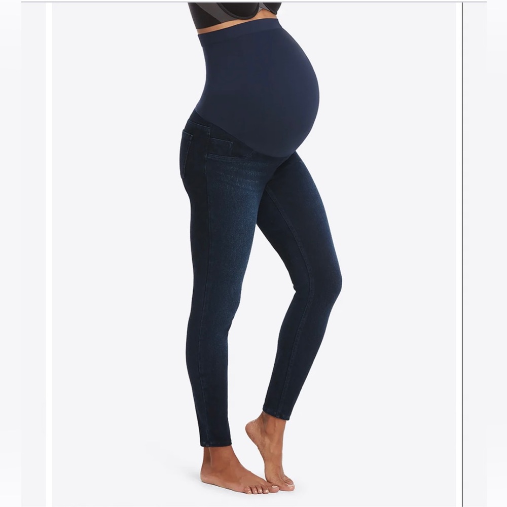 SPANX maternity jean-ish leggings size L
